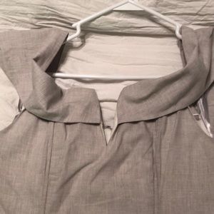 Gray off shoulder dress